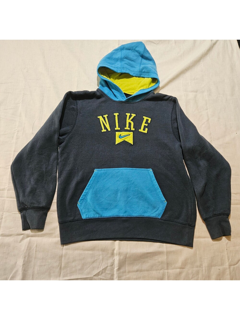 Nike Kids XL Hoodie Navy Blue with Light Blue Hood and Pocket